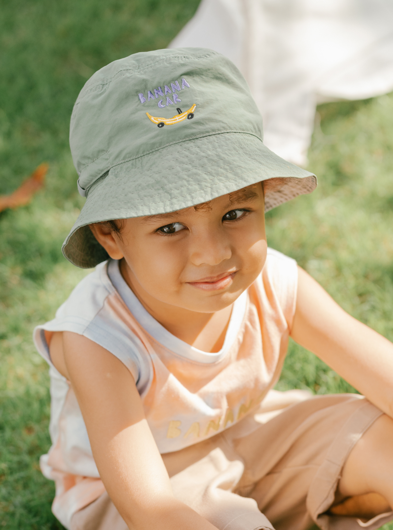 Banana Car Kids Pocket Bucket Hat