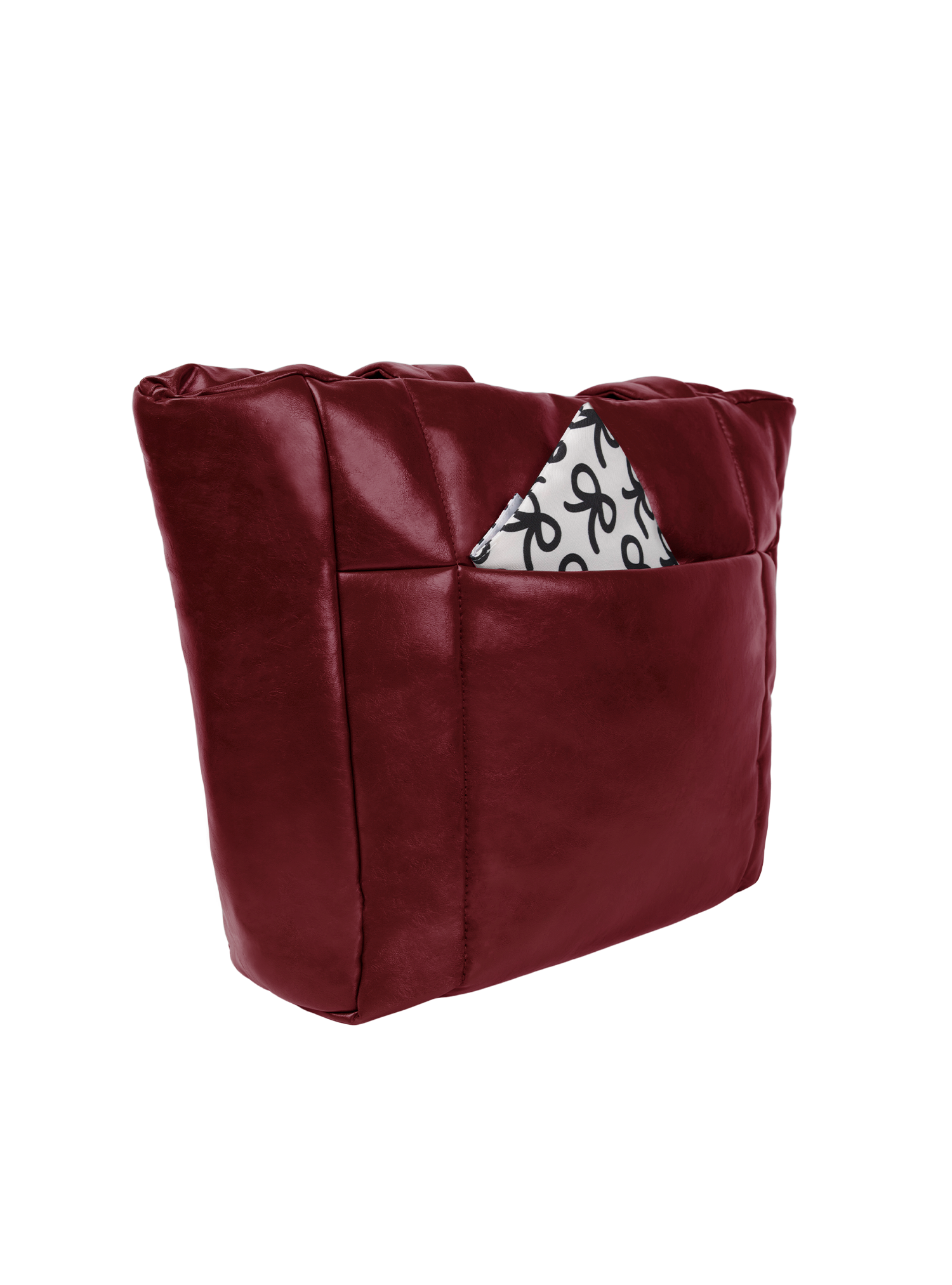 Puffer Shopper (Rich Dark Cherry)